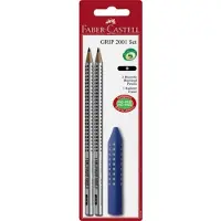Faber-Castell Bleistift GRIP 2001 B silber 2ST