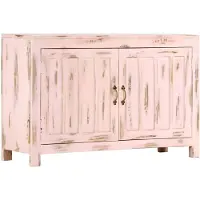 vidaXL Sideboard Hellrosa 110x35x70 cm Massivholz Mango