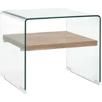 vidaXL Couchtisch Transparent 50×50×45 cm Hartglas
