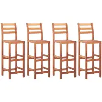 vidaXL Barhocker 4 Stk. Massivholz Akazie
