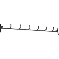 Loft42 | Garderobe Shane 6-Haken Schwarz Metall 10x10x80 cm | NADUVI