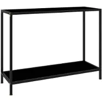 vidaXL - Wandtisch - 100x35x75 - cm - gehärtet - Glas - schwarz