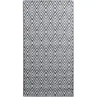 vidaXL Outdoor-Teppich ARAKIL Weiß und Schwarz 160x230 cm PP