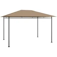 vidaXL Pavillon 384x281x270 cm Taupe 180 g/m²