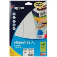 Agipa universal-Etiketten, 97 x 46 mm, weiá