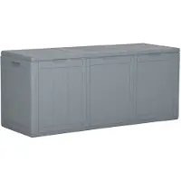 vidaXL Garten-Aufbewahrungsbox 270 L Grau PP-Holzoptik