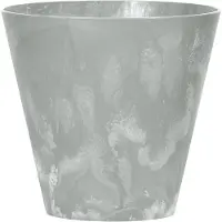Prosperplast 3.5l Tubus Beton Effect Collection 20x20x18.7 Cm Flowerpot Durchsichtig