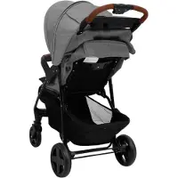 vidaXL 2-in-1 Kinderwagen Hellgrau Stahl