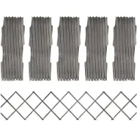 vidaXL Rankzäune 5 Stk. Grau Massivholz Tanne 180x30 cm