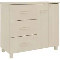 vidaXL Sideboard HAMAR Honigbraun 90x40x80 cm Massivholz Kiefer