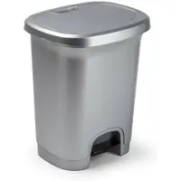 PlasticForte Treteimer - silber - 8 l - 30 cm