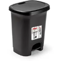 PlasticForte Treteimer - schwarz - 8 l - 30 cm