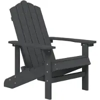 vidaXL Adirondack-Gartenstuhl HDPE Anthrazit