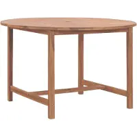 vidaXL Garten-Esstisch Ø110x75 cm Massivholz Teak