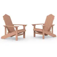 vidaXL Adirondack-Gartenstühle 2 Stk. HDPE Braun
