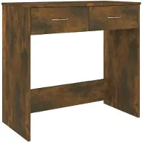 vidaXL Schreibtisch Räuchereiche 80x40x75 cm Holzwerkstoff