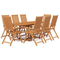vidaXL 9-tlg. Garten-Essgruppe Massivholz Akazie 160-240 cm