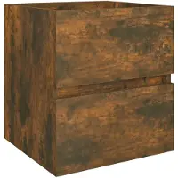 vidaXL Waschbeckenunterschrank Räuchereiche 41x38,5x45cm Holzwerkstoff