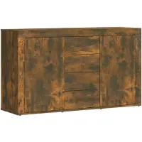 vidaXL Sideboard Räuchereiche 120x36x69 cm Holzwerkstoff