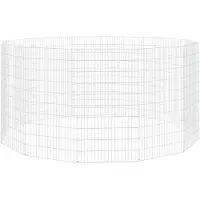 vidaXL Freilaufgehege für Tiere 12-teilig 54x100 cm Verzinktes Eisen