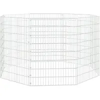 vidaXL Freilaufgehege 8-teilig 54x80 cm Verzinktes Eisen