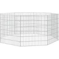 vidaXL Freilaufgehege 8-teilig 54x60 cm Verzinktes Eisen