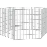 vidaXL Freilaufgehege 6-teilig 54x60 cm Verzinktes Eisen
