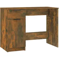 vidaXL Schreibtisch Räuchereiche 100x50x75 cm Holzwerkstoff