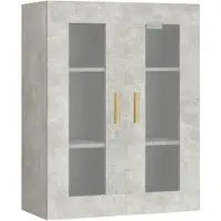 vidaXL Hängeschrank Betongrau 69,5x34x90 cm