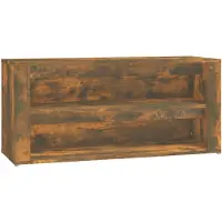 vidaXL Schuhregal Räuchereiche 100x35x45 cm Holzwerkstoff
