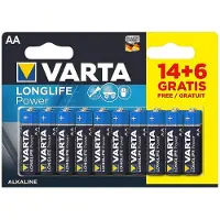 Varta Longlife Power, Einwegbatterie, AA, Alkali, 1,5 V, 20 Stück(e), Blau, Gelb