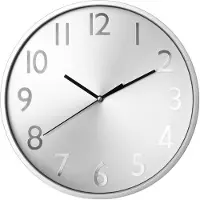 Atmosphera Créateur d'intérieur, Runde Wanduhr, Silber - Ø 30 cm