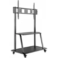 V7 TVCART3, 152,4 cm (60"), 2,67 m (105"), 200 x 200 mm, 1000 x 600 mm, Stahl, Schwarz