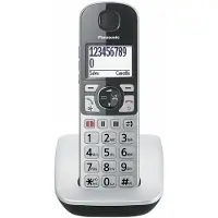 Panasonic KX-TGE510JTS, DECT-Telefon, Kabelloses Mobilteil, Freisprecheinrichtung, 150 Eintragungen, Anrufer-Identifikation, Silber
