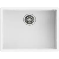 Teka Square 50.40 TG, Bündiges Waschbecken, Rechteckig, Weiß, 1 Becken, Rechteckig, 500 x 400 mm