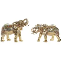 DKD Home Decor Gold Elefant Dekorative Figur von DKD Home Decor – Buntes Harz
