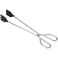 Sauvic Küchenzange mit Silikonschaufel aus Edelstahl 35 cm