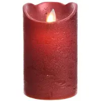 Lumineo Weihnachts-LED-Kerze Tanzflamme rot 12 cm