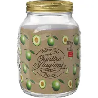 Bormioli Rocco Einmachglas Quattro Stagioni, mit Schraubdeckel, 3 Liter, zum Einlegen, luftdicht, Twist-Off, 6 Stück