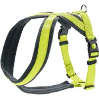 Hunter Hundegeschirr London Comfort, atmungsaktiv, reißfest, Limette, Größe S-M
