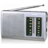 Haeger Goal - Tragbares Am/FM-Radio mit Teleskopantenne mit 32 cm, Handschlaufe, Kopfhöreranschluss