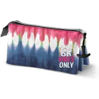 KARACTERMANIA Dreifaches Mehrzweck-Etui Eco Omp! Good Vibes Only Tie Dye Denim (23 x 11 x 10 cm)