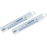 Fackelmann Kühl- und Gefrierschrank-Thermometer, Polystyrol, Weiß und Blau. 2 Stk