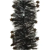 Décoris Girlande mit Sternen versch. Farben Schwarz
