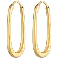 Elli Ohrringe Creolen Oval Elegant Zeitlos 925 Silber Elli Premium Gold