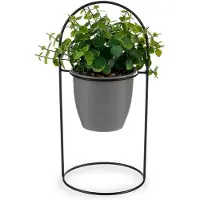 Usorteret Pflanze rundes Blatt Basis Metall grau