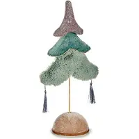 Krist+ Weihnachtsbaum Bunt 12 x 43 x 22 cm Silberfarben Holz