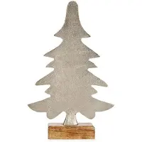 Krist+ Weihnachtsbaum 6 x 25,5 x 16 cm Silberfarben Metall