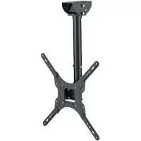 TM Electron TMSLC410 Universal de ausziehbare und schwenkbare Deckenhalterung für LED-, OLED-, LCD-, Plasma-Monitore oder TVs von 26" bis 55",max. 30Kg, VESA 400x400, Schwarz