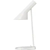 Louis Poulsen Tischlampe AJ Mini, weiß / opal, für Wohn- / Esszimmer, Metall, Design, Tischlampe